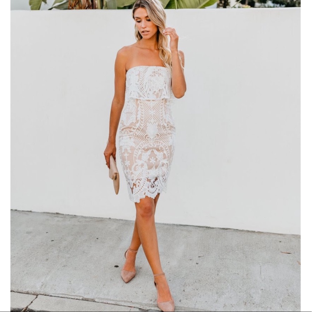 NWOT, blissful lace dress, Medium, sold out online